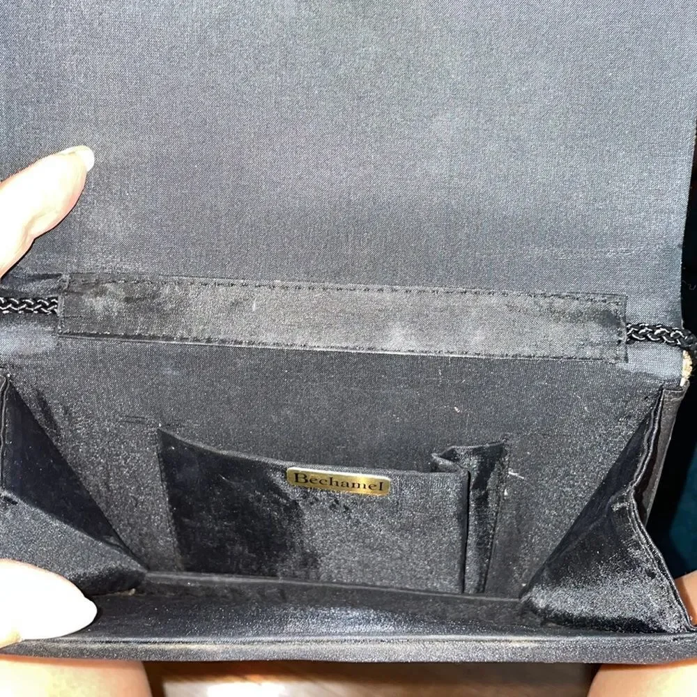 Bechamel gold & pearl beaded crossbody evening bag‎